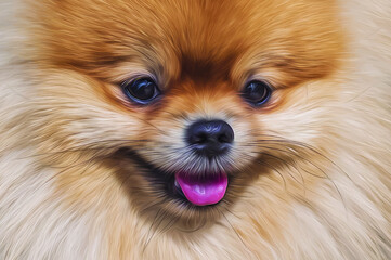 vector illustration of pomeranian dog