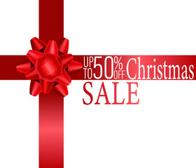 Christmas Sale Poster Design Template with Discount Tag. christmas shopping concept.