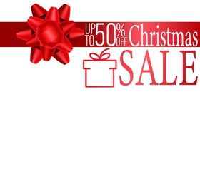 Christmas Sale Poster Design Template with Discount Tag. christmas shopping concept.