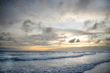 Fototapeta na wymiar sunset and the beach