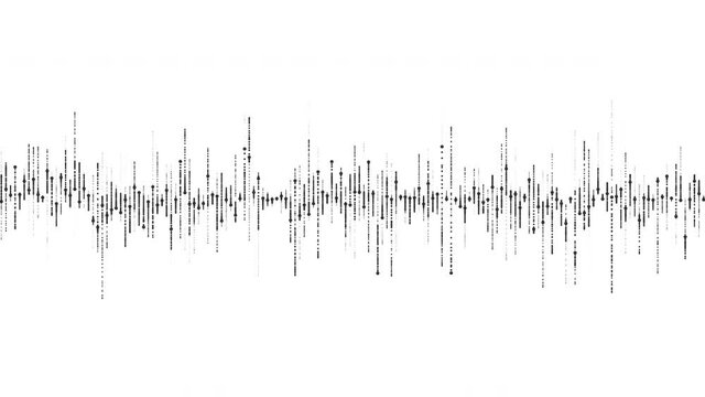 Equalizer spectrum display motion graphic by beat. Violet and pink color neon gradient.