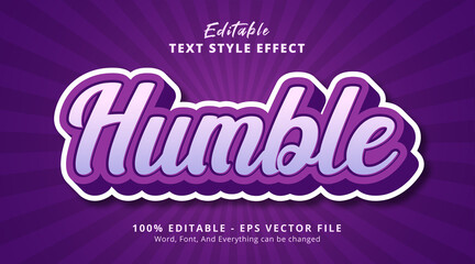 Humble text on purple combination Text Effect, Editable Text Effect