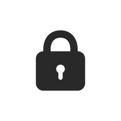 lock icon on white background