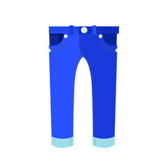 Blue jeans pants emoji vector illustration