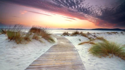 Foto auf Acrylglas Holzsteg am Strand  © Jenny Sturm