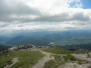 clouds over the mountains