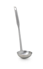 Stainless ladle on isolated white background