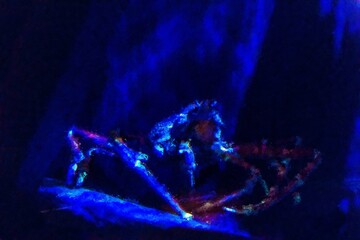 spider crab on seafloor
