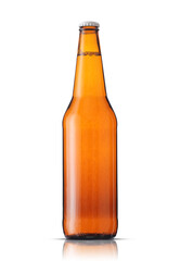 large glass bottle with beer