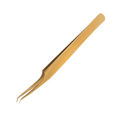 Tweezers for eyelash extension isolated on white