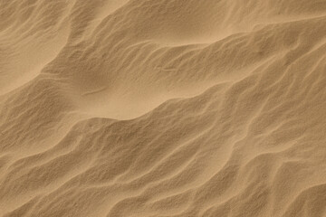 Closeup view of sand dune in desert as background