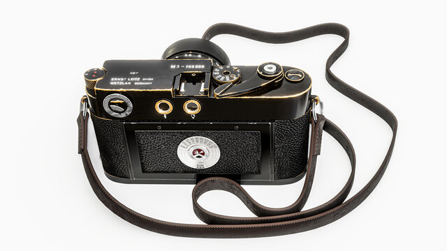 vintage picture camera isolated on white
