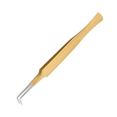 Tweezers for eyelash extension isolated on white