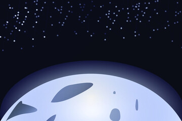 moon and stars, Background with space, Abstract background, black moon , star background