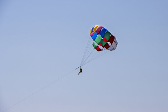 Para sailing off the coast in Adriatic sea, Croatia