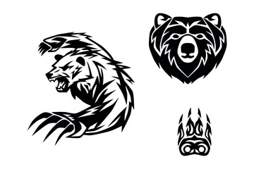 Bears collections - vector illustration on white background