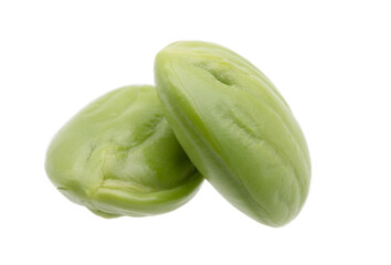 Sato seeds, bitter bean isolated on white background.