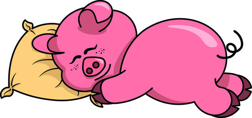 sleepy pig