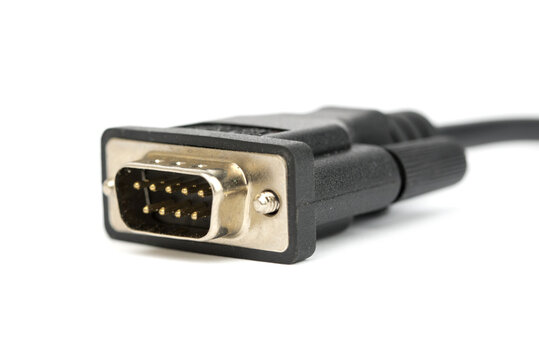 D-sub 9 pin black man plug