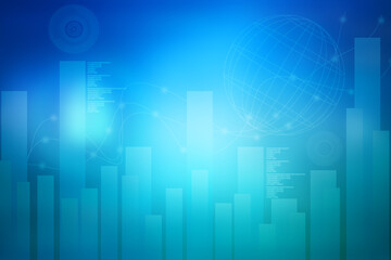 2d illustration futuristic business background pattern graph concept
