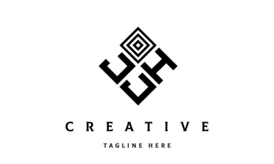 Obraz premium JHJ square three latter logo vector