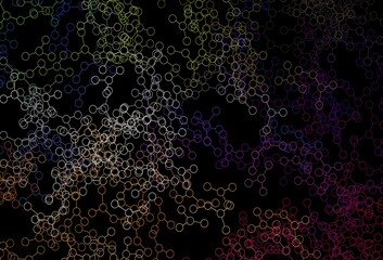 Obraz premium Dark Multicolor vector backdrop with artificial intelligence data.