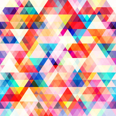 Bright triangles seamless pattern.