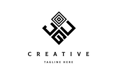 JUG square three latter logo vector