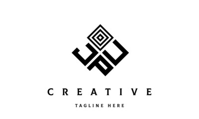 JUP square three latter logo vector