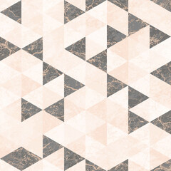 Grunge triangle seamless pattern.
