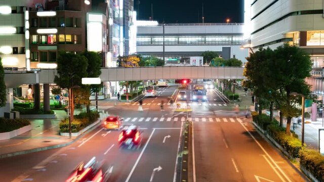 都市イメージ　タイムラプス　4K　