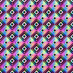 Vibrant mosaic seamless pattern.