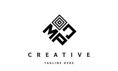 MJP square three latter logo vector