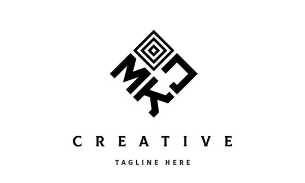 MJK square three latter logo vector