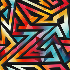 Graffity geometric seamless texture.