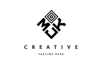 MKJ square three latter logo vector