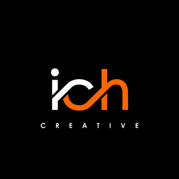 ICH Letter Initial Logo Design Template Vector Illustration