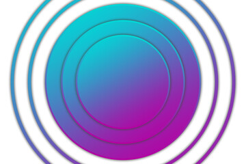 Illustration of abstract background with circles on gradient pastel color background
