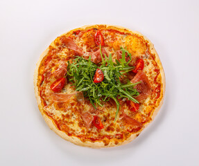 Pizza with parma and rucola