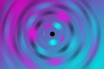 Illustration of abstract background in three dimensions of various colors black background