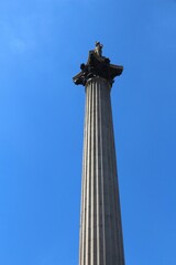 Fototapeta na wymiar Trafalgar Square Nelson Column, London