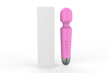 The Original Wireless 20x Multi-Speed Vibrations Compact Power Personal Handheld Wand Massager. 3d illustration
