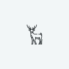 Deer vector icon illustration sign