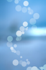 Abstract White Bokeh Blurred Background