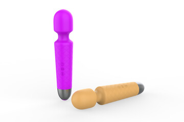 The Original Wireless 20x Multi-Speed Vibrations Compact Power Personal Handheld Wand Massager. 3d illustration