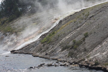 Geyser water flowing into stream
Yellowstone National Park