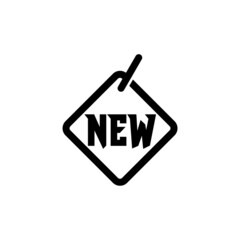 New price tag icon isolated on white background