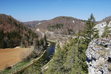 Naklejka premium The Danube river valley, Baden-Wuerttemberg, Germany