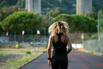 woman running
