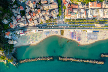 Moneglia from above, Liguria Italy - obrazy, fototapety, plakaty